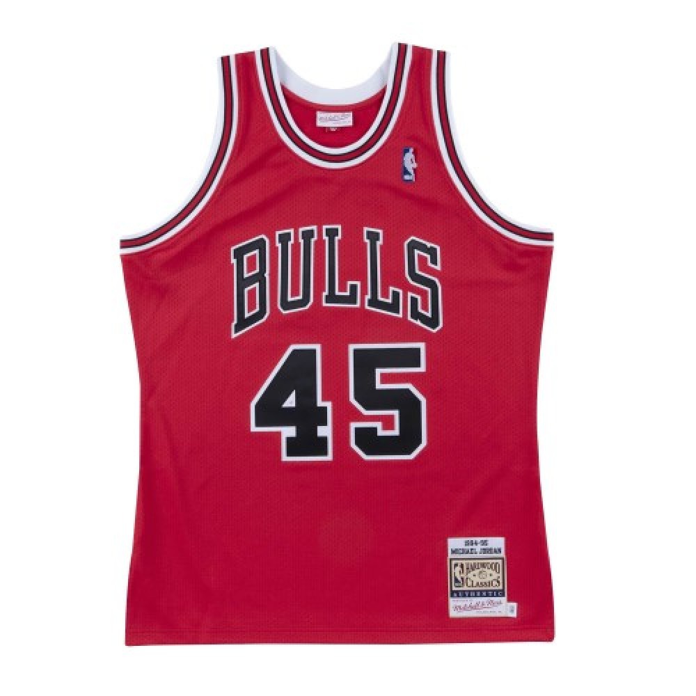 Men's Chicago Bulls Michael Jordan #45 Throwback Red 1994-95 Hardwood Classics Player Jersey-Pro Kit Vault | Brand New 26/27 Sports Jerseys